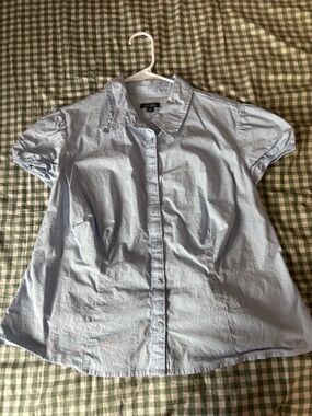 wild fable Light Blue Cotton Button-Up Shirt